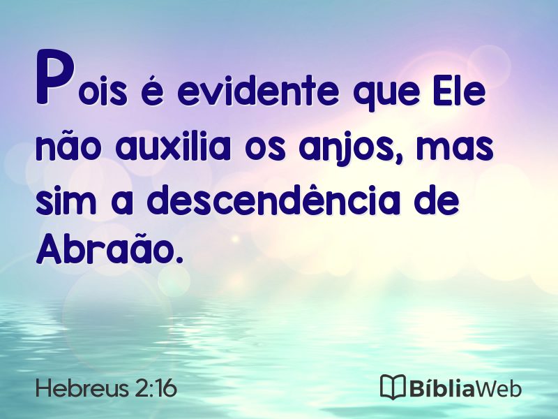 Hebreus 2:16 em imagem para compartilhar