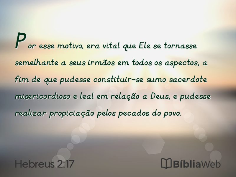 Hebreus 2:17 em imagem para compartilhar