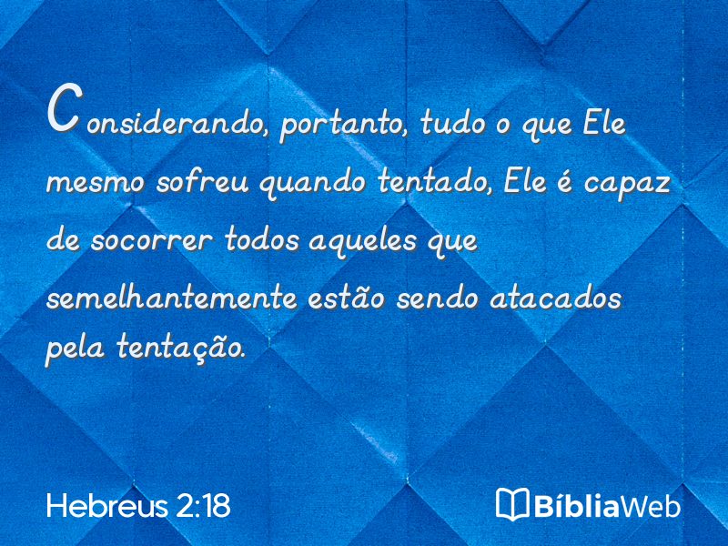 Hebreus 2:18 em imagem para compartilhar