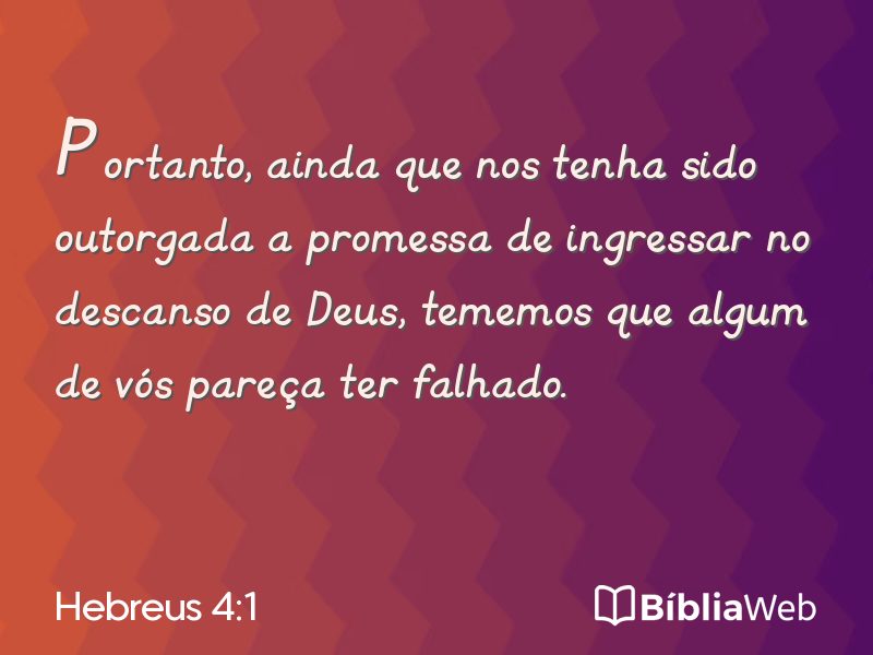 Hebreus 4:1 em imagem para compartilhar