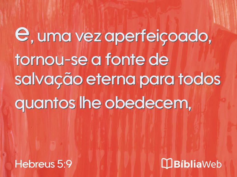 Hebreus 5:9 em imagem para compartilhar