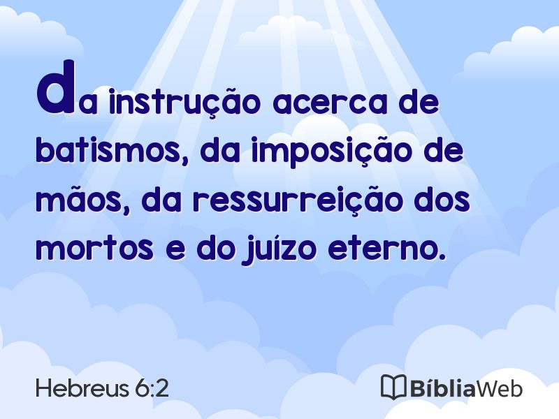 Hebreus 6:2 em imagem para compartilhar