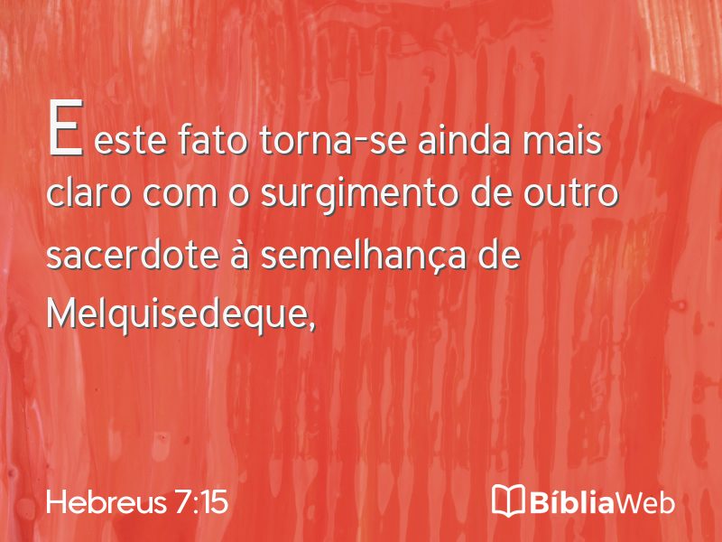 Hebreus 7:15 em imagem para compartilhar