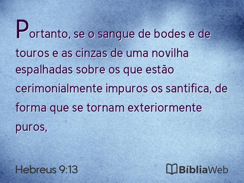 Hebreus 9:13 em imagem para compartilhar