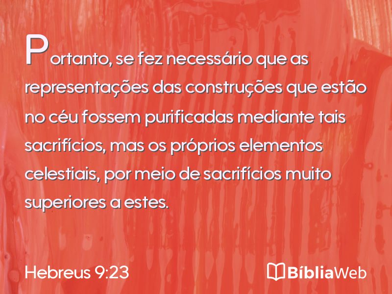 Hebreus 9:23 em imagem para compartilhar