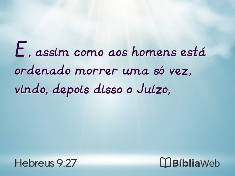 Hebreus 9:27 em imagem para compartilhar