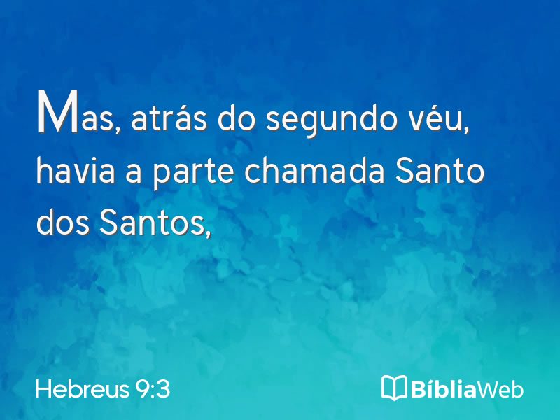 Hebreus 9:3 em imagem para compartilhar