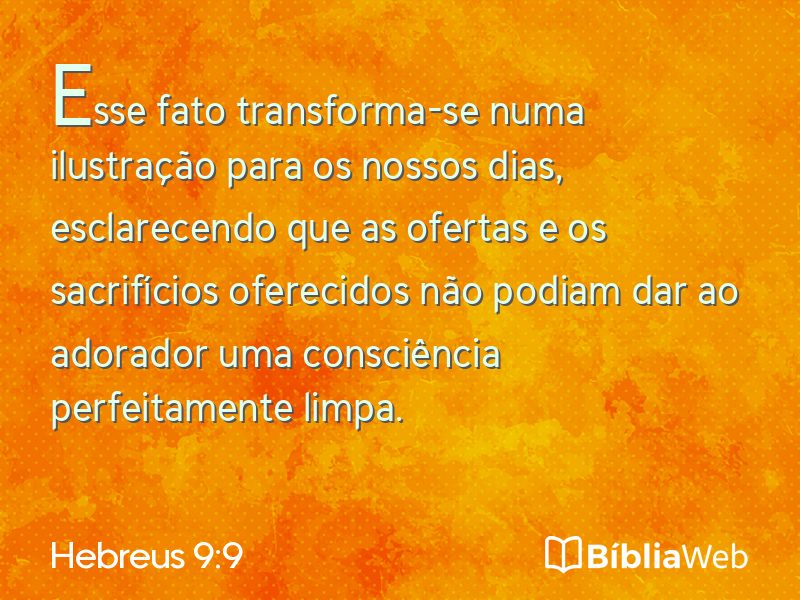 Hebreus 9:9 em imagem para compartilhar