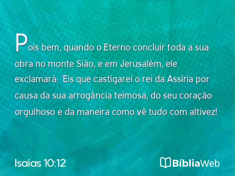 Isaías 10:12 em imagem para compartilhar