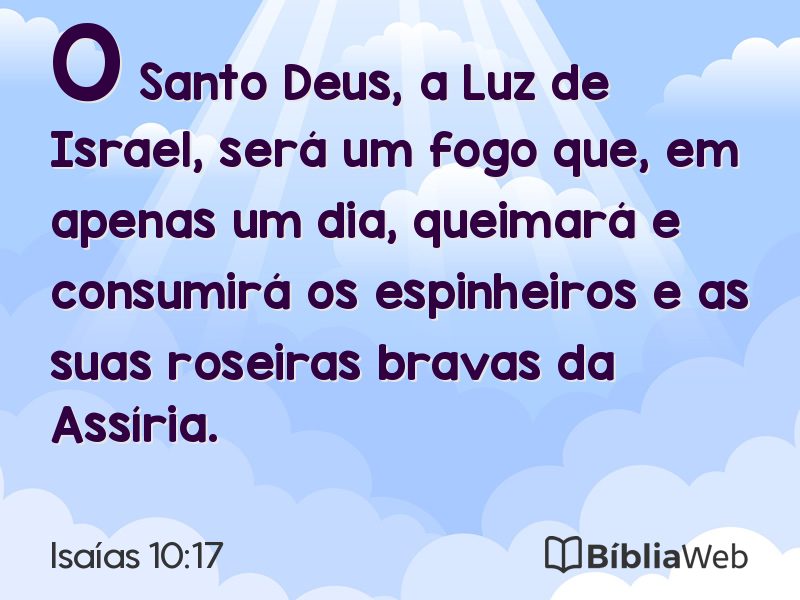Isaías 10:17 em imagem para compartilhar