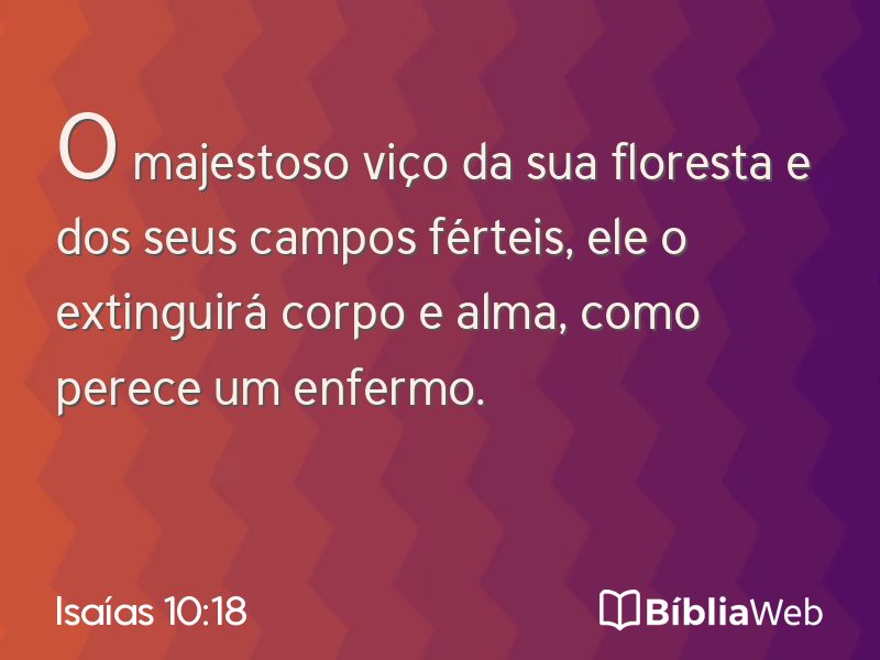 Isaías 10:18 em imagem para compartilhar