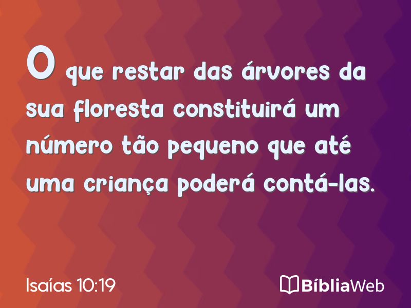 Isaías 10:19 em imagem para compartilhar
