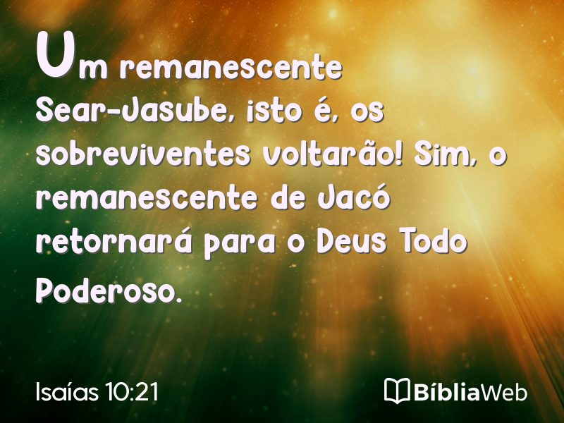 Isaías 10:21 em imagem para compartilhar