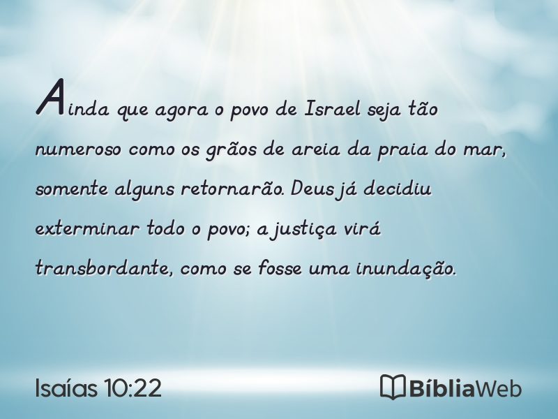 Isaías 10:22 em imagem para compartilhar