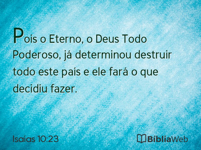 Isaías 10:23 em imagem para compartilhar