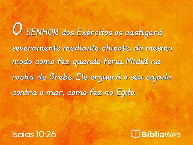 Isaías 10:26 em imagem para compartilhar
