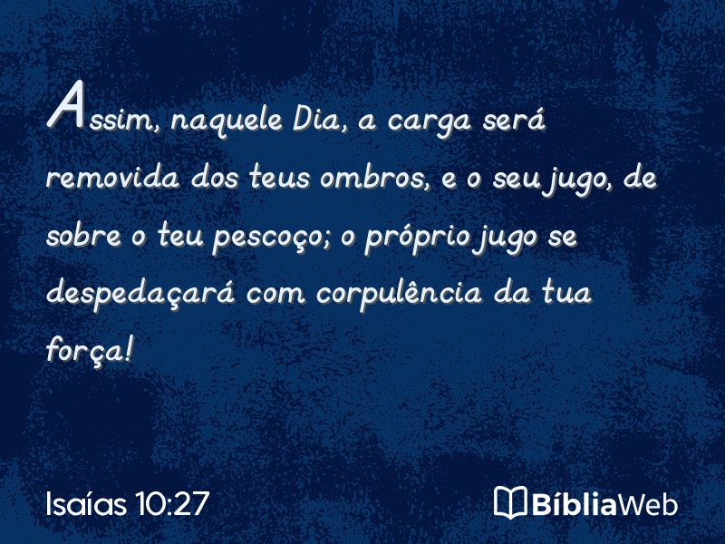 Isaías 10:27 em imagem para compartilhar