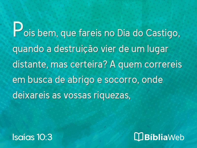 Isaías 10:3 em imagem para compartilhar