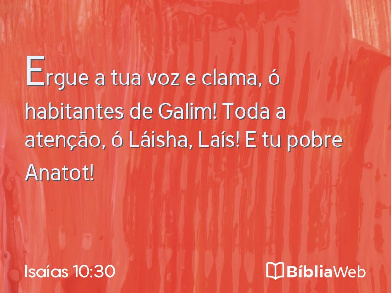 Isaías 10:30 em imagem para compartilhar