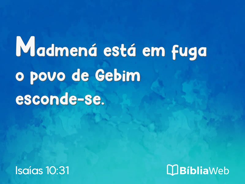 Isaías 10:31 em imagem para compartilhar