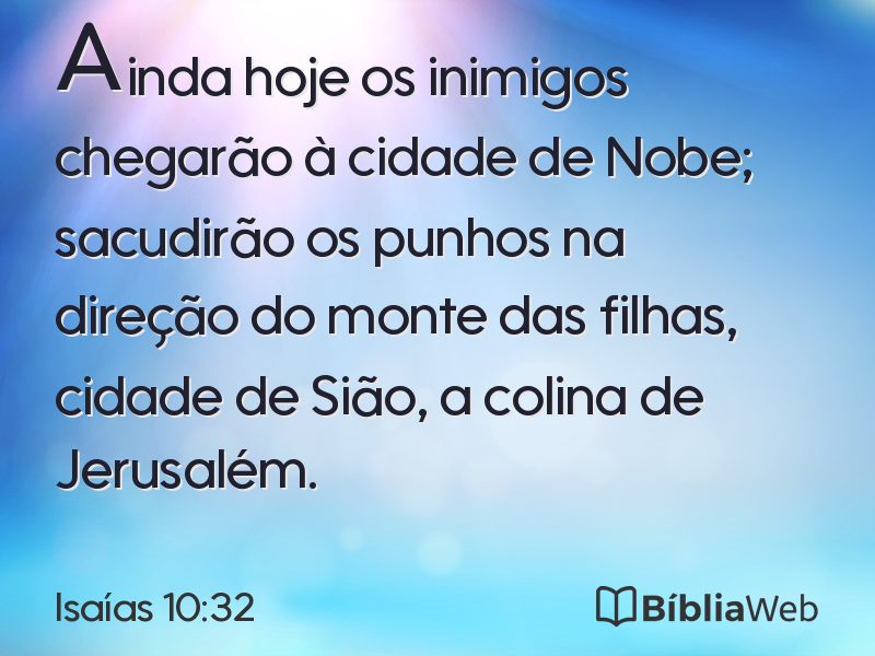Isaías 10:32 em imagem para compartilhar