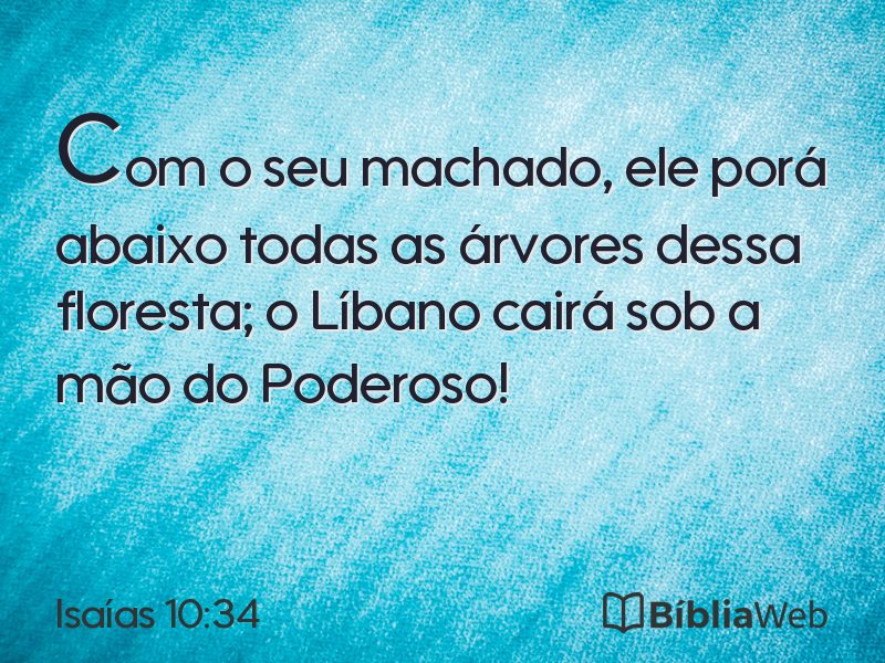 Isaías 10:34 em imagem para compartilhar