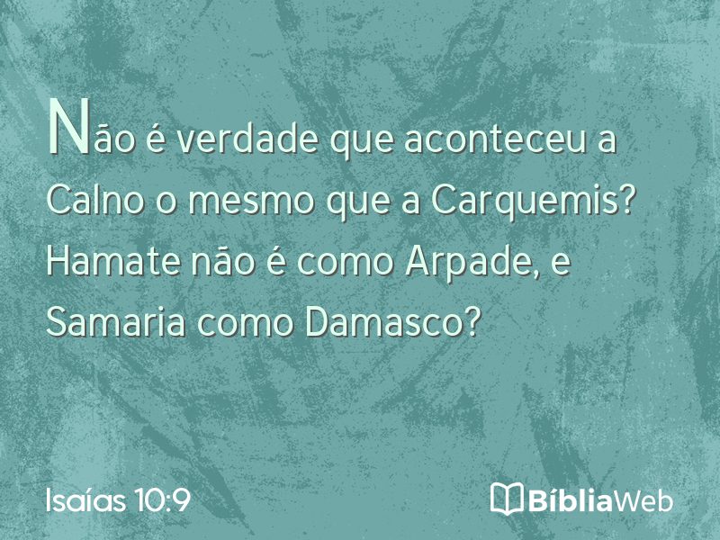 Isaías 10:9 em imagem para compartilhar