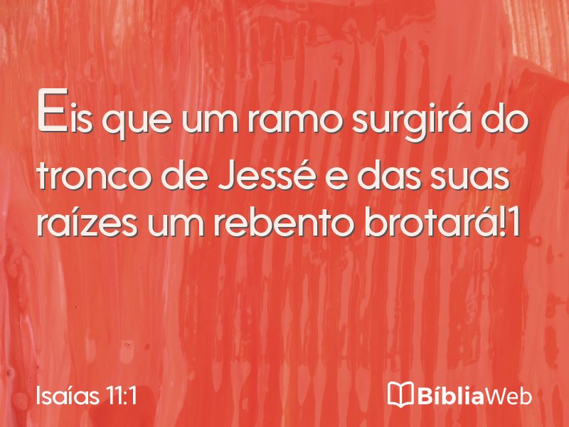 Isaías 11:1 em imagem para compartilhar