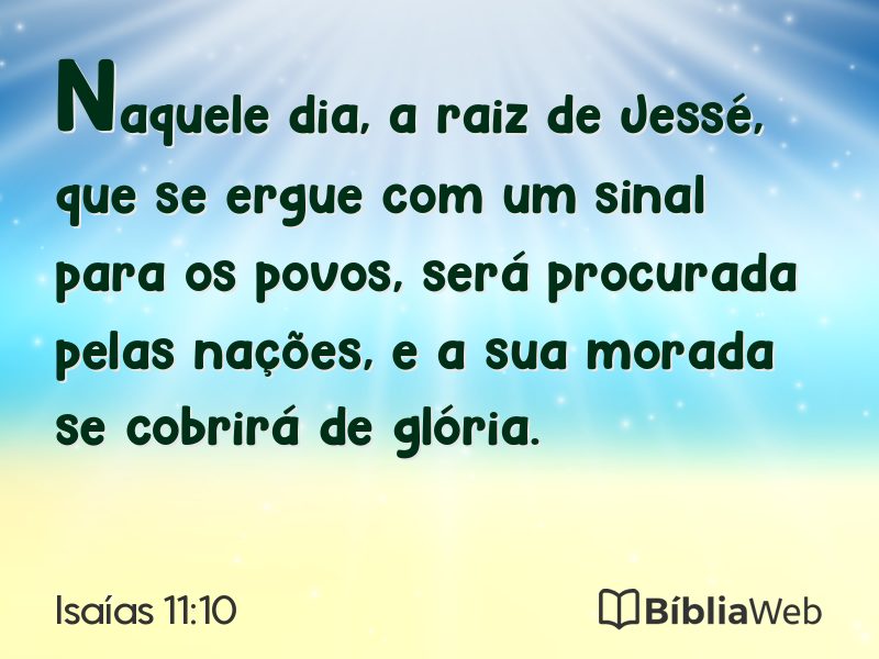 Isaías 11:10 em imagem para compartilhar