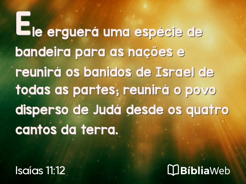 Isaías 11:12 em imagem para compartilhar
