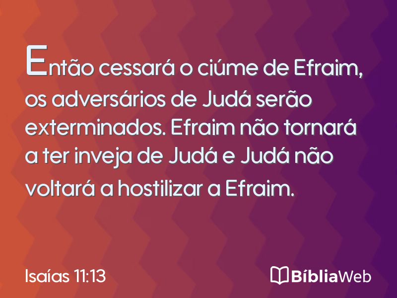Isaías 11:13 em imagem para compartilhar