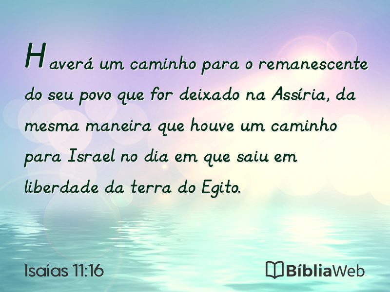 Isaías 11:16 em imagem para compartilhar