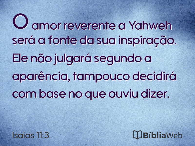 Isaías 11:3 em imagem para compartilhar
