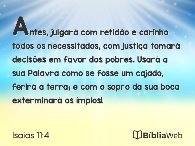 Isaías 11:4 em imagem para compartilhar
