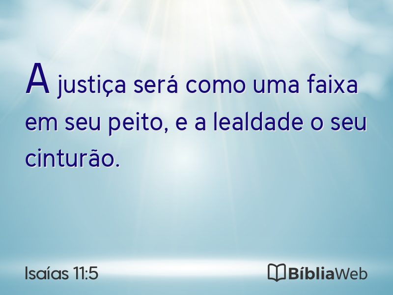 Isaías 11:5 em imagem para compartilhar