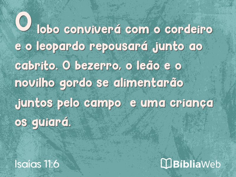 Isaías 11:6 em imagem para compartilhar