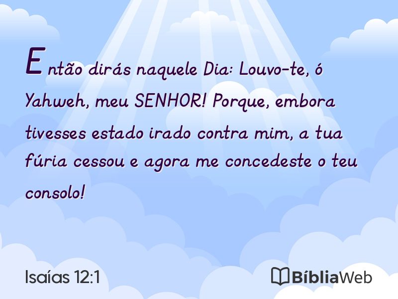 Isaías 12:1 em imagem para compartilhar
