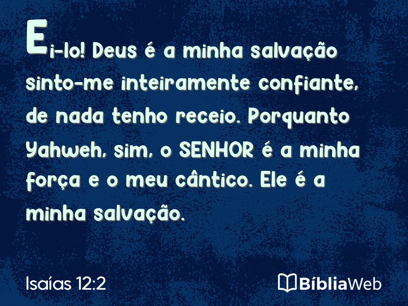 Isaías 12:2 em imagem para compartilhar