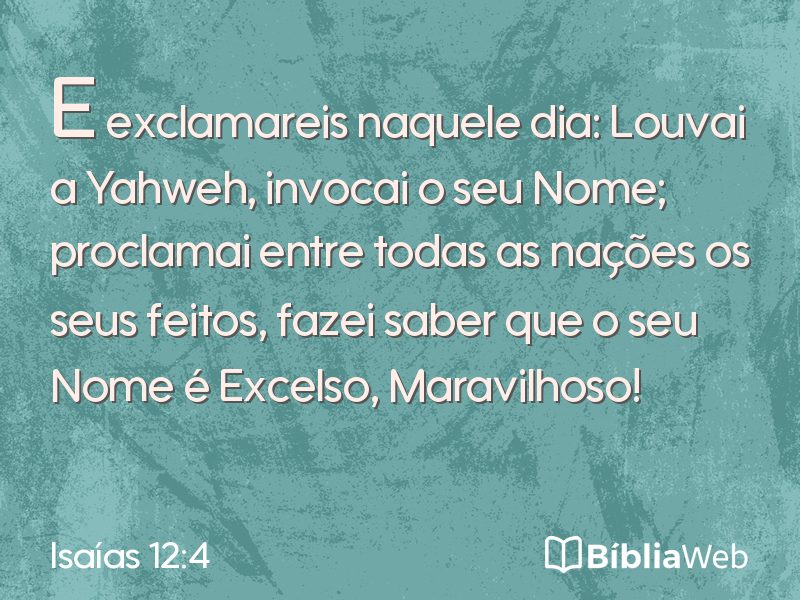 Isaías 12:4 em imagem para compartilhar