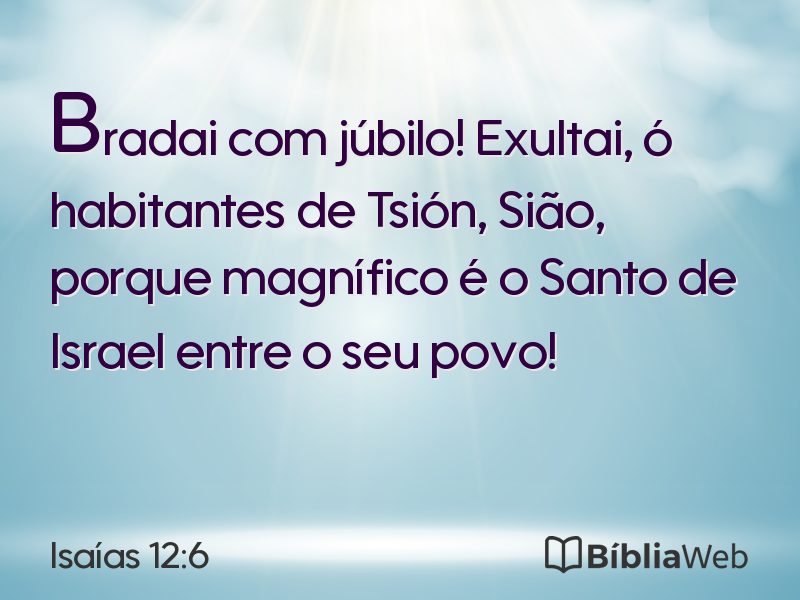 Isaías 12:6 em imagem para compartilhar