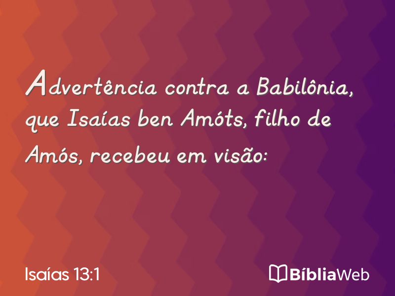 Isaías 13:1 em imagem para compartilhar