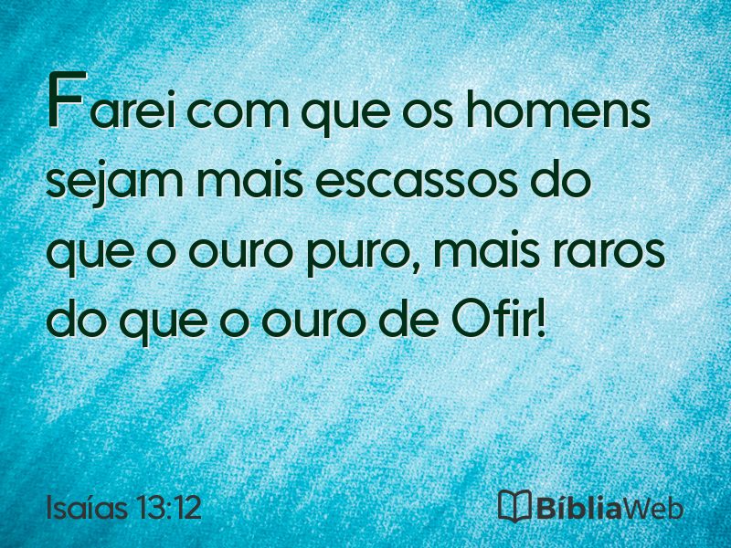 Isaías 13:12 em imagem para compartilhar