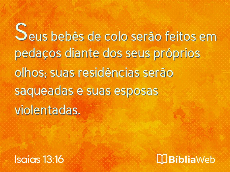 Isaías 13:16 em imagem para compartilhar