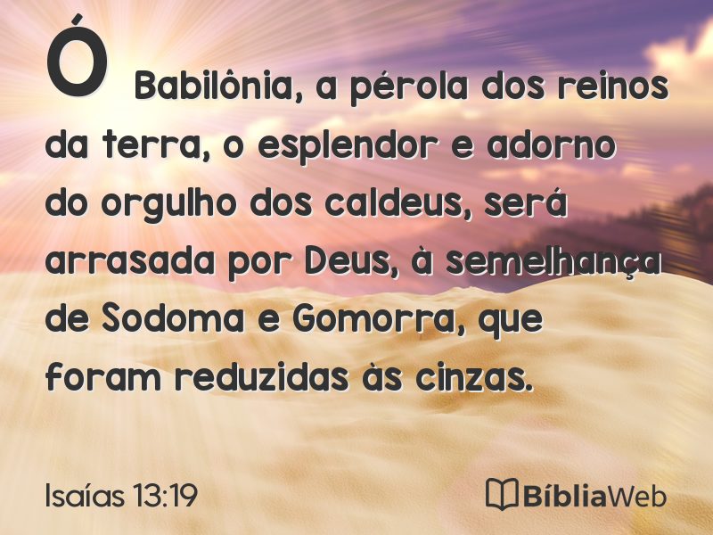 Isaías 13:19 em imagem para compartilhar