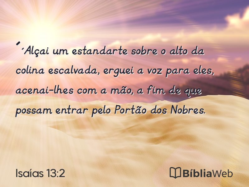 Isaías 13:2 em imagem para compartilhar