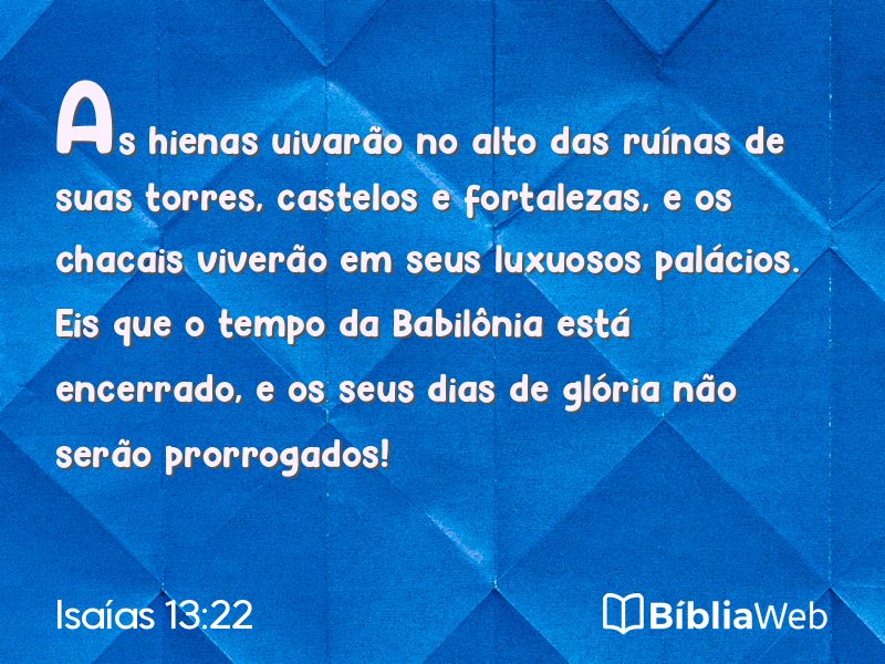 Isaías 13:22 em imagem para compartilhar