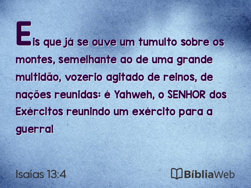 Isaías 13:4 em imagem para compartilhar