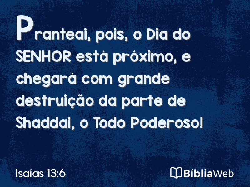Isaías 13:6 em imagem para compartilhar