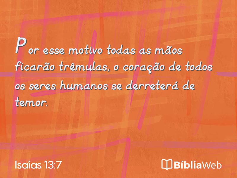 Isaías 13:7 em imagem para compartilhar