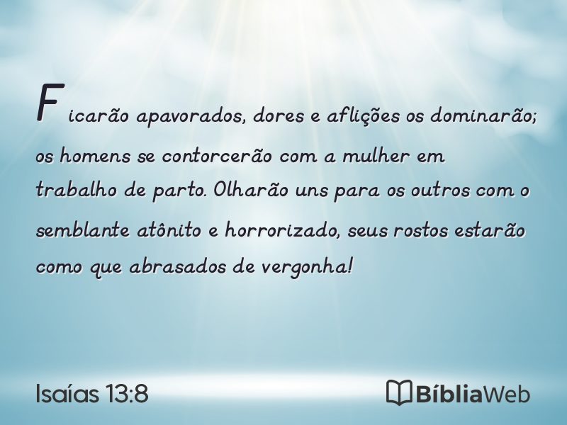 Isaías 13:8 em imagem para compartilhar